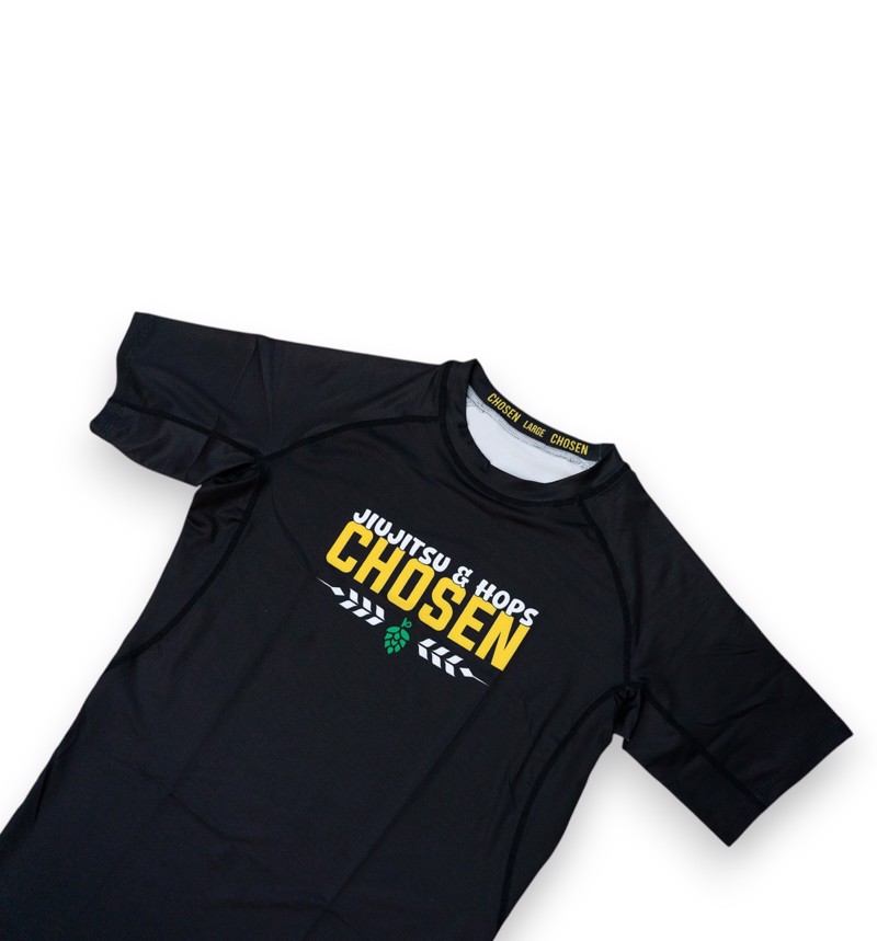 CHOSEN Beer and jiu Jitsu RASHGUARD - BLACK